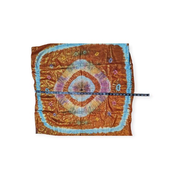 Elegant Collections Beautiful Made in India Square Colorful Scarf 32" x 32" - Picture 7 of 10